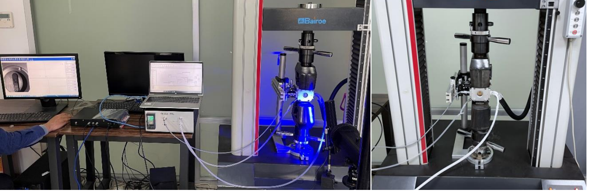 變溫臺(tái)聯(lián)用材料拉伸試驗(yàn)機(jī)對(duì)樣品進(jìn)行力學(xué)機(jī)械性能測(cè)試